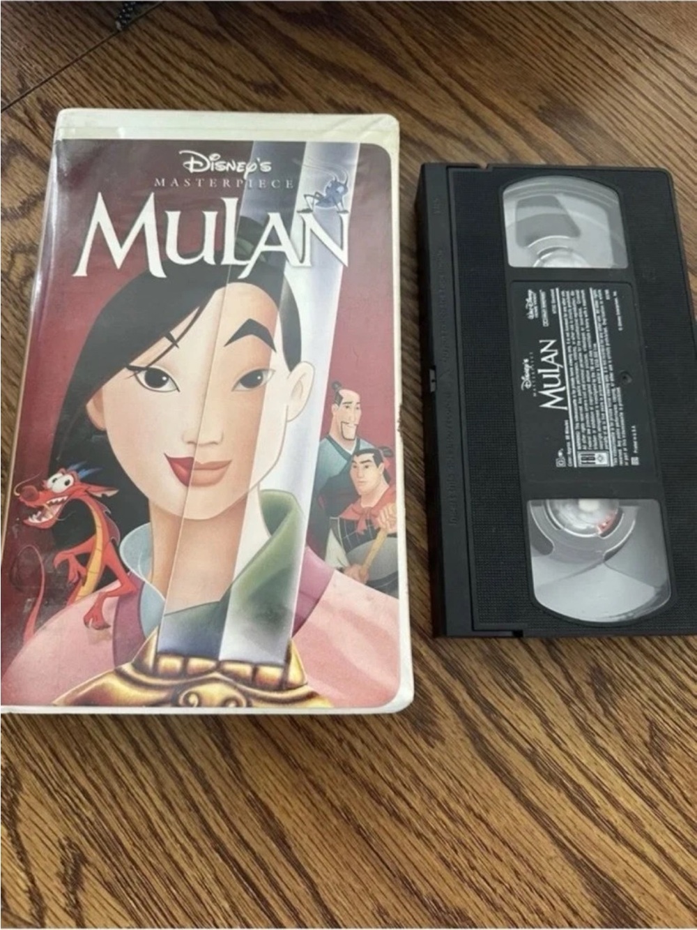 Disney Mulan VHS Tape - Black, Red, Pink, Green